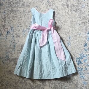 Bailey Boys Classics Toddler Size 2T Mint‎ Green And Pink Bow Sleeveless Dress